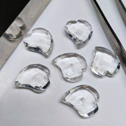 2,3,4,5,6 pcs 100% Natural Crystal Quartz Heart Shape Gemstone, Natural Heart Shape Gemstone, Gemstone For Jewellery, 15X13 mm (Approx)