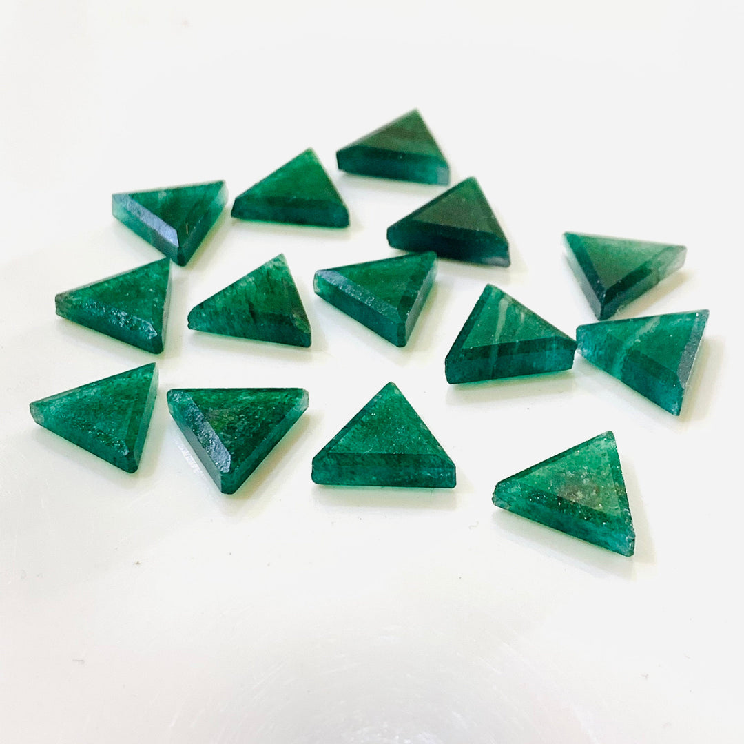 AAA Quality 100% Natural Green Strawberry Quartz Triangle Shape Loose Gemstone, Triangle Shape Loose Gemstone, Gemstone For Jewellery