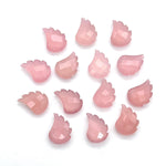Load image into Gallery viewer, AAA Pink Chalcedony Leaf Shape Beads, Hand Carved Leaf Shape Briolette's, Faceted Fancy Carvings for Jewelry, 11X15 MM, Wholesale Beads