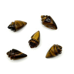 Load image into Gallery viewer, Natural Tiger Eye Conch/Snail Shell Shape Carving, Brown Tiger Eye Hand Carved Shell Shape Gemstone Bead, 18X10 mm Healing Stone Loose Shell