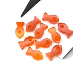 Load image into Gallery viewer, Natural Carnelian Fish Charm Beads, Fancy Fish Shape Carved Gemstone, 7X14 MM Loose Gemstone Fishes For Jewelry Making, Fish DIY Beads
