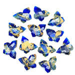 Load image into Gallery viewer, Mohave Turquoise Butterfly Gemstone, Dark Ocean Blue Mohave Copper Turquoise Butterfly, Handmade Faceted Butterfly Carving Beads, 14x10 MM