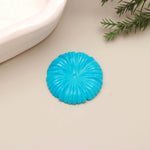 Load image into Gallery viewer, Blue Turquoise Hand Carved Flower Shape Stone, Flower Charms, 25 MM Reiki Healing Crystal Gifts, Floral Gemstones for Home Decor