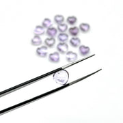 Natural Pink Amethyst Heart Shape Briolette's, AAA Amethyst Heart Shape Smooth Gemstone Beads, Loose Wholesale Heart Charm Beads, 8 MM