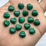 Load image into Gallery viewer, Hand Carved Malachite Heart Beads: AAA Quality, 10mm