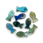 Load image into Gallery viewer, Flashy Natural Labradorite Fish Charm Beads, Fancy Fish Shape Carved Gemstone, 7X14 MM Loose Gemstone Fishes For Jewelry Making, DIY Beads