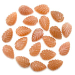 Load image into Gallery viewer, Natural Peach Moonstone Leaf Shape Briolettes, AAA Hand Carved Leaf Shape Gemstone Beads, Moonstone Leaf Beads, 14 MM Loose Leaf Charms