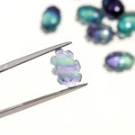 Load image into Gallery viewer, Pretty Rainbow Fluorite Clouds Shape Beads, Multi Fluorite Smooth Cloud Beads, Carved Cloud Gemstone Charms, 12 MM, Loose Carved Briolettes