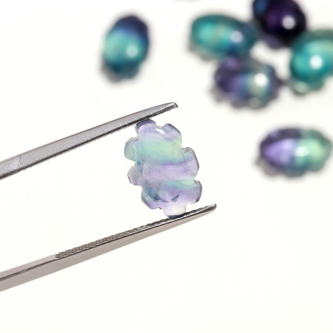 Pretty Rainbow Fluorite Clouds Shape Beads, Multi Fluorite Smooth Cloud Beads, Carved Cloud Gemstone Charms, 12 MM, Loose Carved Briolettes