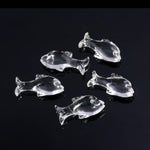 Load image into Gallery viewer, Crystal Quartz Dolphin Shape Carving, Clear Crystal Fish Shape Beads, Jewelry Making Fish Charms, 28 MM, Loose Sea Carved Stone