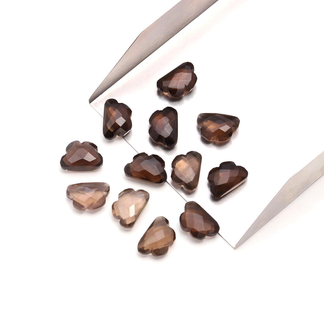 New! Smokey Quartz Clouds Shape Beads, Natural Smokey Quartz Faceted Cloud Shape Beads, Carved Cloud Gemstone Charms, 12 MM Loose Briolettes