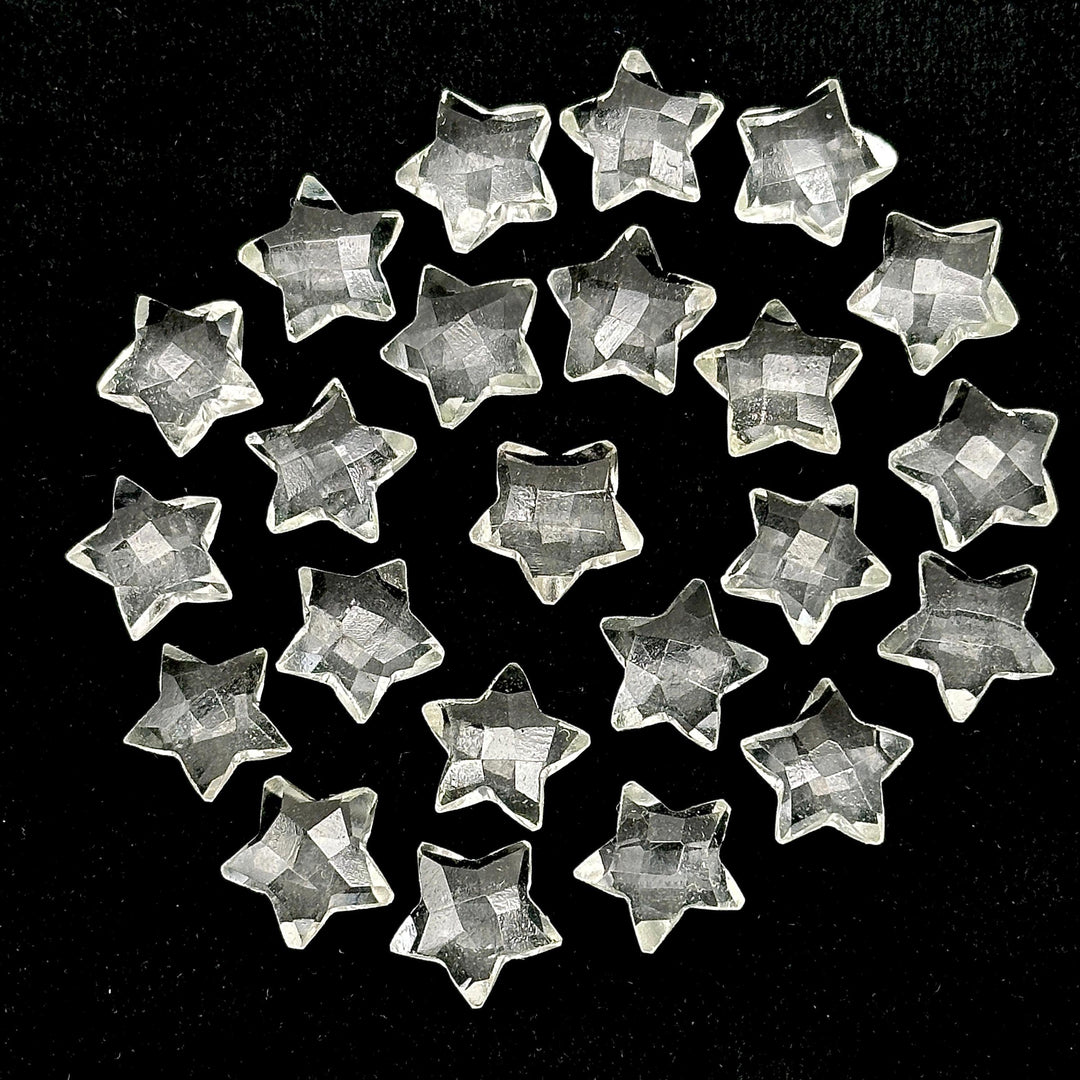Natural Crystal Quartz Star Shape Briolettes, AAA Clear Quartz Faceted Star Beads, Wholesale Loose Beads for Jewelry, 12 MM, Star Crystals