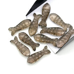 Load image into Gallery viewer, Hand Carved Smoky Quartz Fish Charm: Deep Sea Jewelry Finding