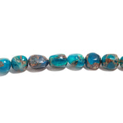 Neon Blue Mohave Turquoise Smooth Tumble Shape Beads, Wholesale Loose Gemstone Tumble Beads for Jewelry Making, 8-9 MM