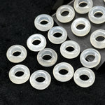 Load image into Gallery viewer, Natural White Moonstone Donut Shape Gemstones, Moonstone Donut Carving, Healing Gemstone Beads, 12 mm Moonstone Smooth Donut Beads