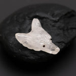 Load image into Gallery viewer, Natural Crystal Quartz Fox Head, AAA Onyx Jewelry Making Gemstones Side Drill from Ear, Head Carved Beads, Reiki Healing Crystal, Home Decor