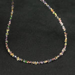 Load image into Gallery viewer, Herkimer Diamond Necklace: Raw Gemstone Beads, Sterling Silver (16 inches)