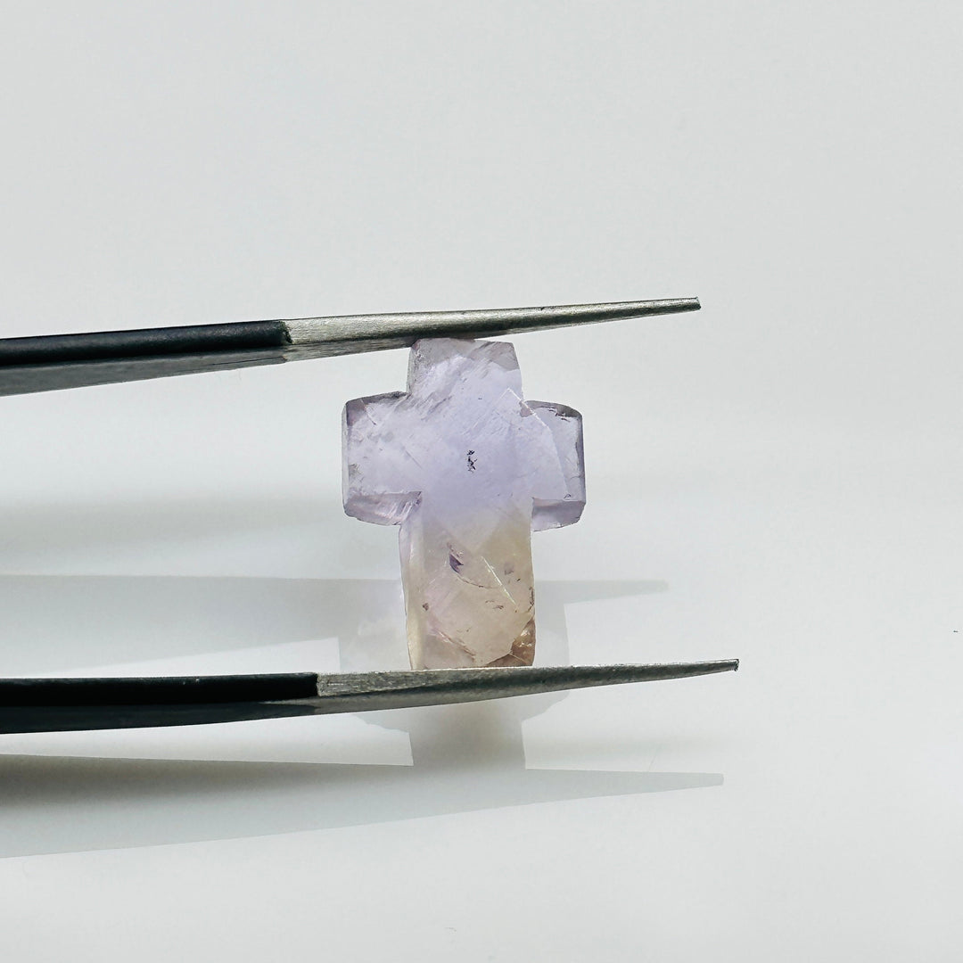 Natural Ametrine Cross Shape Beads ~ Ametrine Carvig Gemstone Beads ~ Faceted Ametrine Beads ~ 15 MM Cross Charm Beads ~ Holy Cross Beads