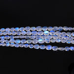 Load image into Gallery viewer, Superb Rainbow Moonstone Oval Shape Beads, Natural Rainbow Moonstone Smooth Oval Beads, 4-7 MM Blue Flashy Oval Beads, 4 Inch Strand