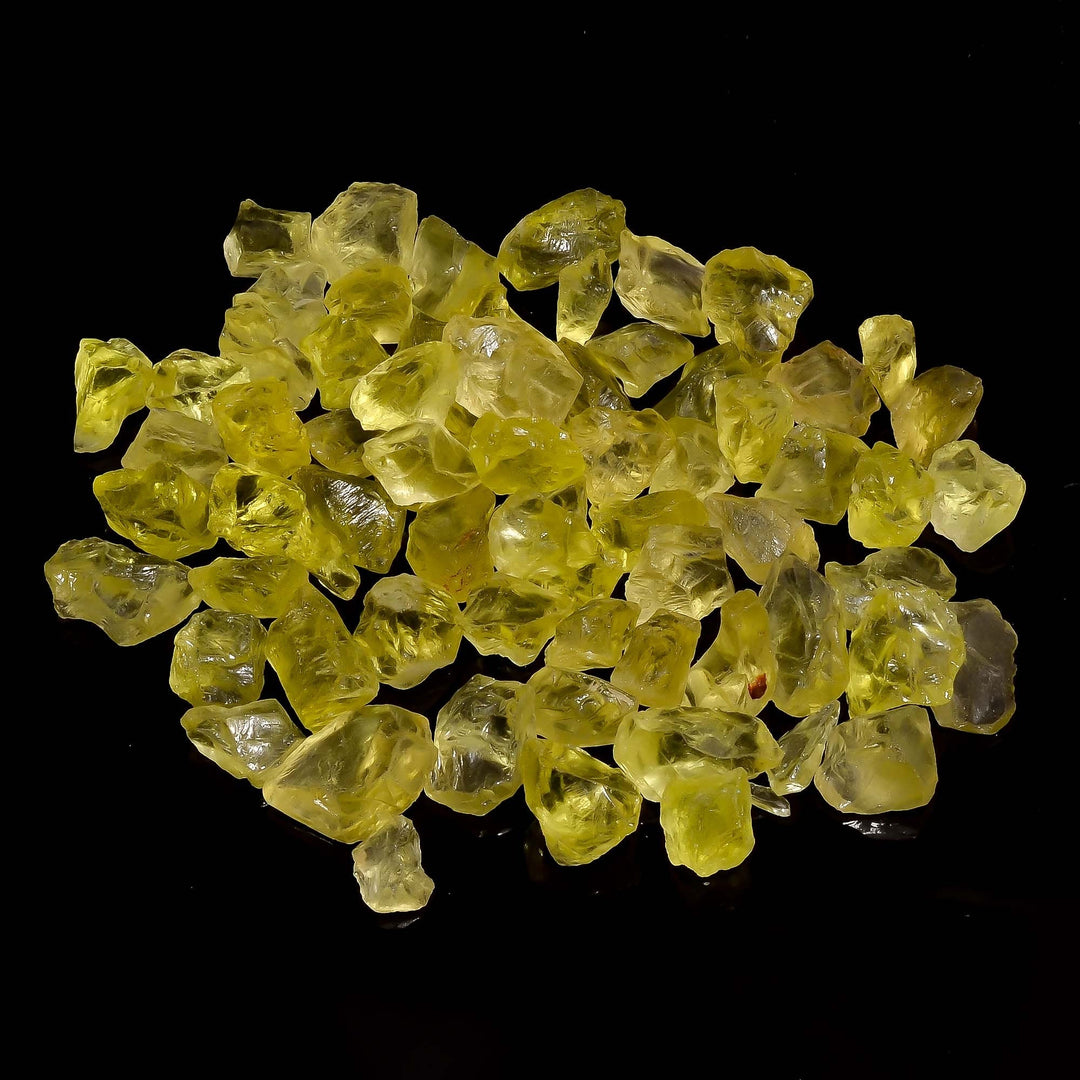 AAA Lemon Quartz Rough Gemstone: Natural Raw Crystal Lot (17X13 32X23 mm)