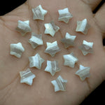 Load image into Gallery viewer, White Lace Agate Faceted Star Shape Beads, Natural White Lace Agate Star Shape Briolettes, Loose Star Gemstone Charms for Jewelry, 10 MM