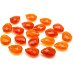 Load image into Gallery viewer, Amazing Carnelian Faceted Pear Shape Beads, AAA+ Quality Teardrop Bead, 9X12 MM Briolette's Beads, Matched Pairs, Jewelry Making Beads