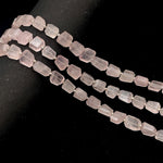 Load image into Gallery viewer, Natural Rose Quartz Faceted Tumble Shape Gemstone Beads, AAA Pink Quartz Nuggets Shape Beads, 8" Fancy Wholesale Jewelry Beads, 6X8-7X9 MM