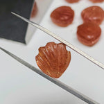 Load image into Gallery viewer, Genuine Sunstone Shell Shape Beads, Shell Shape Gemstone For Jewelry and Earring Making, 12 MM Sunstone Carved Shell Stones, Shell Charms