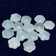 2,3,4,5 Pcs Natural White Moonstone Hand Carved Flower Shape, Carved Flower Shape Gemstone For Jewellery, Flower Shape Gemstone, 10 mm