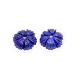 Load image into Gallery viewer, Natural Lapis Lazuli Flower Shape Carving, Blue Lapis Flower Shape Gemstone Beads, Green Flower Charms, 20 MM Reiki Healing Crystal Gifts