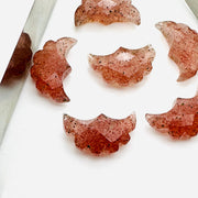 2,3,4,5,6 Pcs Natural Pink Strawberry faceted eagle Shape gemstone, Faceted Hand Carved eagle gemstone, fancy Shape Gemstone,16X10 mm