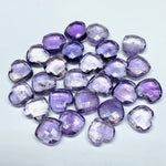 Load image into Gallery viewer, 2,5,6,7,8 Pcs Natural Amethyst Carved Heart Shape Beads, Faceted Heart Gemstone For Jewelry, Heart Shape Briolette's Loose Gemstones 10mm
