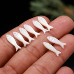Load image into Gallery viewer, AAA Mother of Pearl Fish Shape Gemstone Charms Beads, Jewelry Making Stones, 15 MM