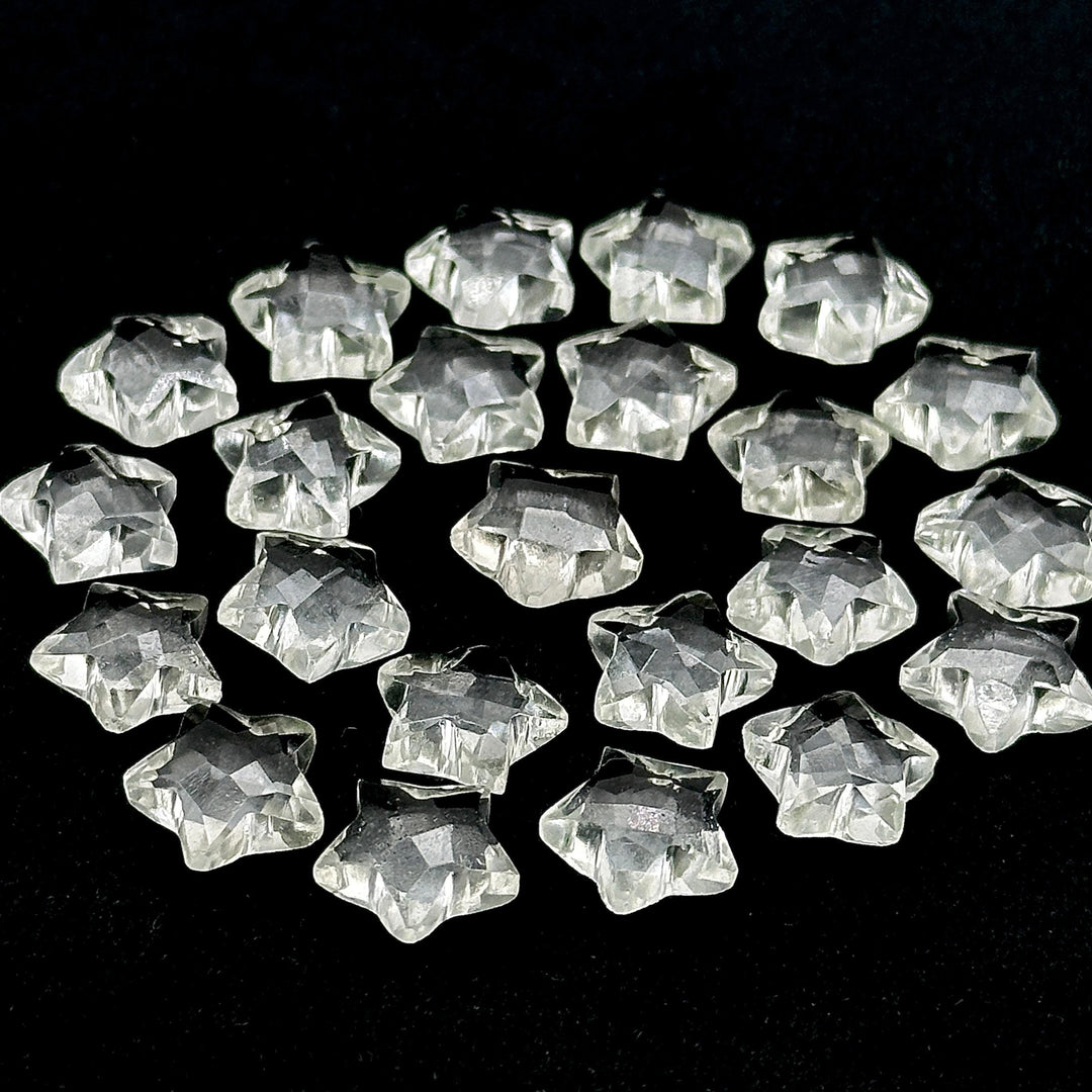 Natural Crystal Quartz Star Shape Briolettes, AAA Clear Quartz Faceted Star Beads, Wholesale Loose Beads for Jewelry, 12 MM, Star Crystals