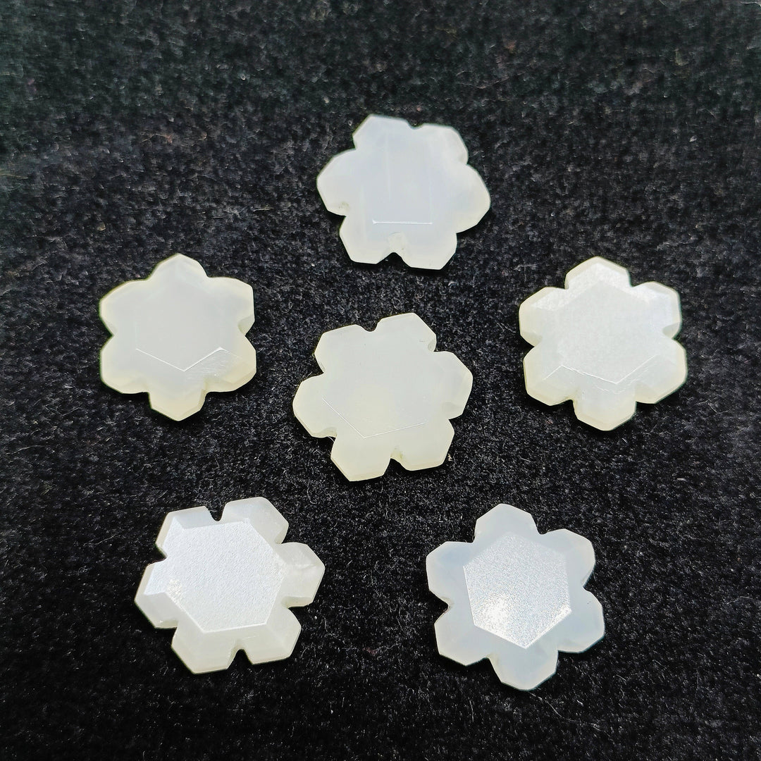2,3,4,5 pcs 100% Natural moonstone Fancy Shape Carved Gemstone, Loose Gemstone, Fancy Shape Gemstone For Jewlery, Carved Gemstone 15 mm