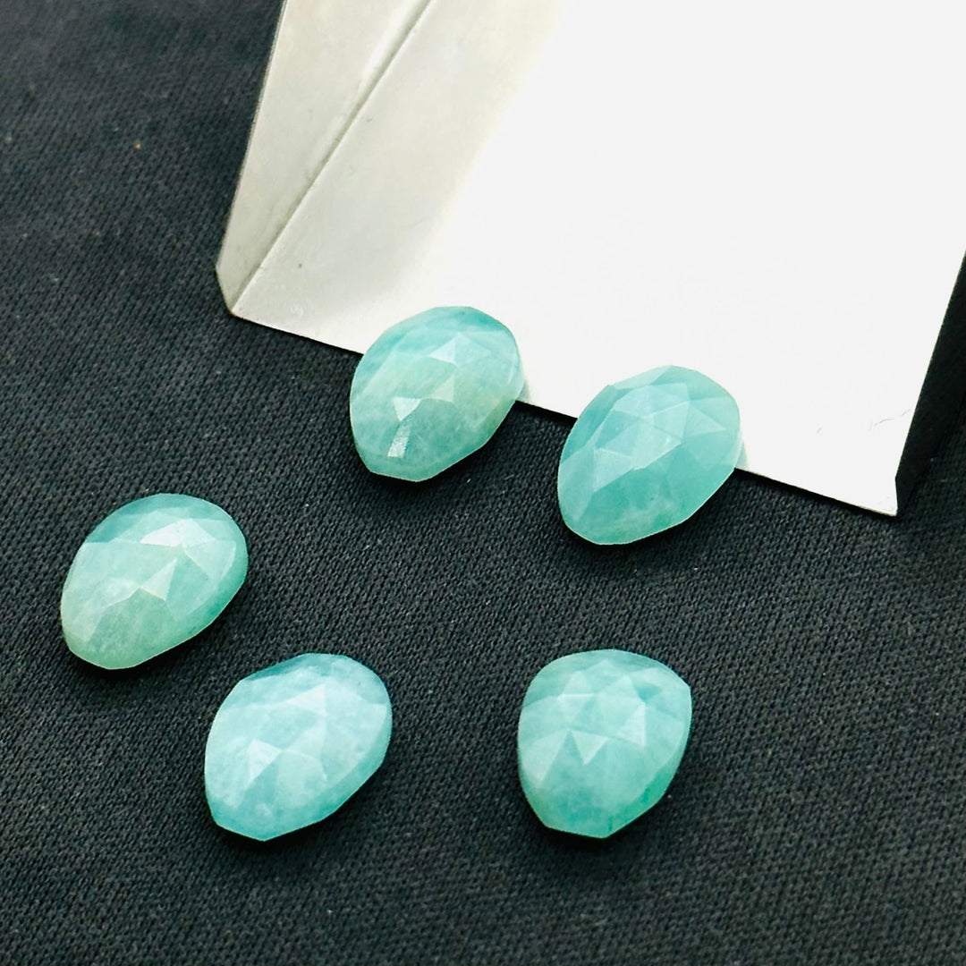 2 pcs A-one Quality Amanzonite freeform Rosecut, faceted rosecut, gemstone for jewelry, jewelry making rosecut, loose gemstone 5X8 10X13 mm