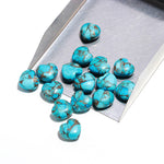 Load image into Gallery viewer, AAA Copper Turquoise Heart Shape Briolette's, Blue Turquoise Smooth Heart Shape Beads, AAA Hand Carved Charm for Jewelry Making 12 MM