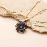 Load image into Gallery viewer, Flashy Labradorite Flower Pendant, 19 mm Flower, Birthday Gift For Women, Handmade Flower Pendant, Healing Energy Gemstone Necklace For Her