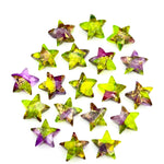 Load image into Gallery viewer, Rare Neon Green &amp; Purple Turquoise Star Shape Beads, Green Turquoise Faceted Star Beads, Gemstone Carvings, Hand Carved Charm Beads 10 MM