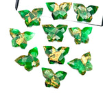Load image into Gallery viewer, Green Mohave Copper Turquoise Butterfly Shape Beads, Turquoise Butterfly, Faceted Butterfly Gemstone, Green Turquoise Carving Beads 14x10 MM
