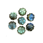 Load image into Gallery viewer, Carved Labradorite Flower Shape Beads, Natural Labradorite Flower Carving Stone, Wholesale Jewelry &amp; Craft Charms, 14 MM Healing Labradorite