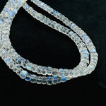 Load image into Gallery viewer, Supreme Quality RAINBOW MOONSTONE Faceted Rondelle Beads, Natural Rainbow Moonstone Beads, Flashy Rainbow Beads, 10'' Jewelry Making Beads