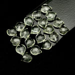 Load image into Gallery viewer, Faceted Green Amethyst Heart Shape Beads, Natural Green Amethyst Hand Carved Heart Charms for Jewelry Making, Heart Shape Briolette's, 13 MM