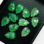 Load image into Gallery viewer, Natural c Shape Carving Gemstone Beads, 9X13 MM Leaf Shape Loose Briolette's, Green Leaves For Jewelry, Wholesale Beads
