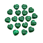 Load image into Gallery viewer, AAA Malachite Smooth Heart Shape Beads, Hand Carved Plain Malachite Heart Charms, Green Malachite Wholesale Loose Gemstone for Jewelry 8 MM