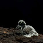 Load image into Gallery viewer, Crystal Quartz Duck Carving: Handmade Gemstone Bead (22x30mm)