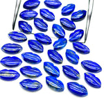 Load image into Gallery viewer, Natural Lapis Lazuli Lips Shape Beads, Hand Carved Lips Shape Gemstone Beads, Lips Shape Fancy Charms, 14X8 MM, Blue Lips Briolettes Beads