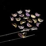 Load image into Gallery viewer, AAA Ametrine Carved Moon Shape Briolette's, Natural Ametrine Moon Shape Gemstone Beads, Ametrine Faceted Hand Carved Moon Shape Charms, 12MM