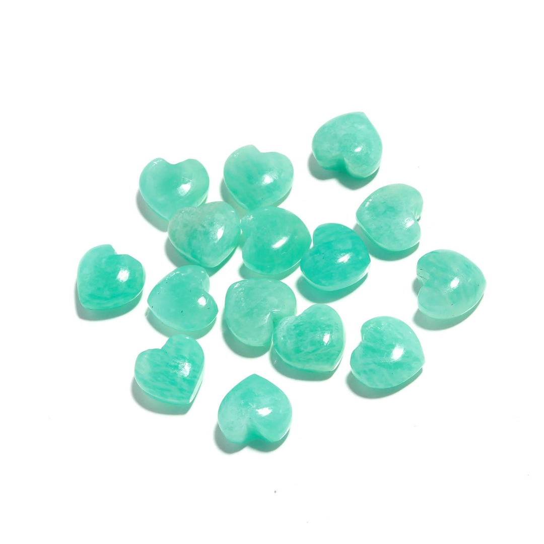 AAA Amazonite Heart Shape Beads, Natural Amazonite Heart Shape Charms, Loose Gemstone Heart Charms for Jewelry Making, 10 MM