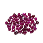 Load image into Gallery viewer, Faceted Ruby Corundum Drop Shape Beads, AAA Red Ruby Teardrop Beads, Hand Carved Gemstone Beads, 6X8 - 7X9 MM, Earring Making Red Dyed Beads